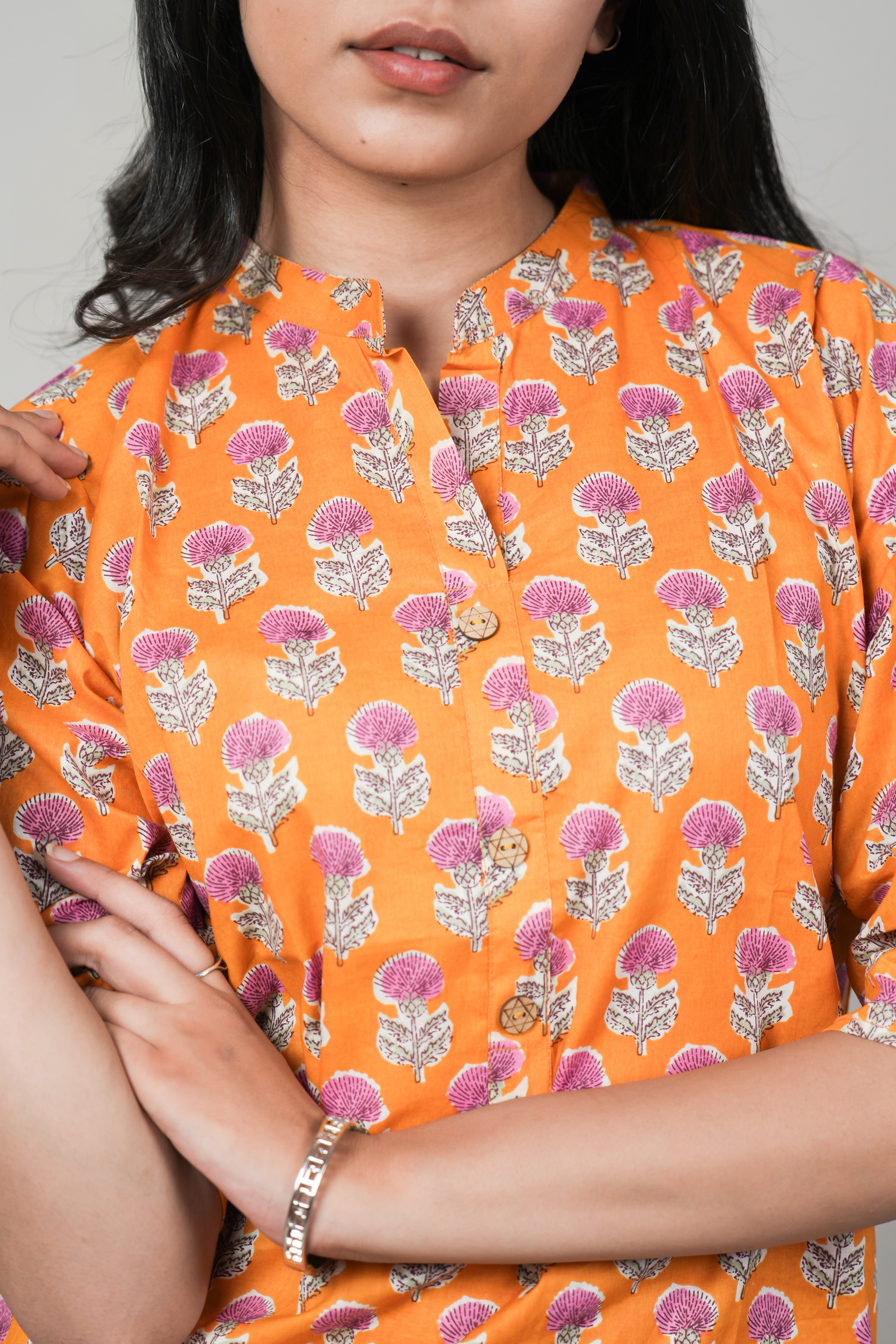 OJASWITA Yellow Short Kurti