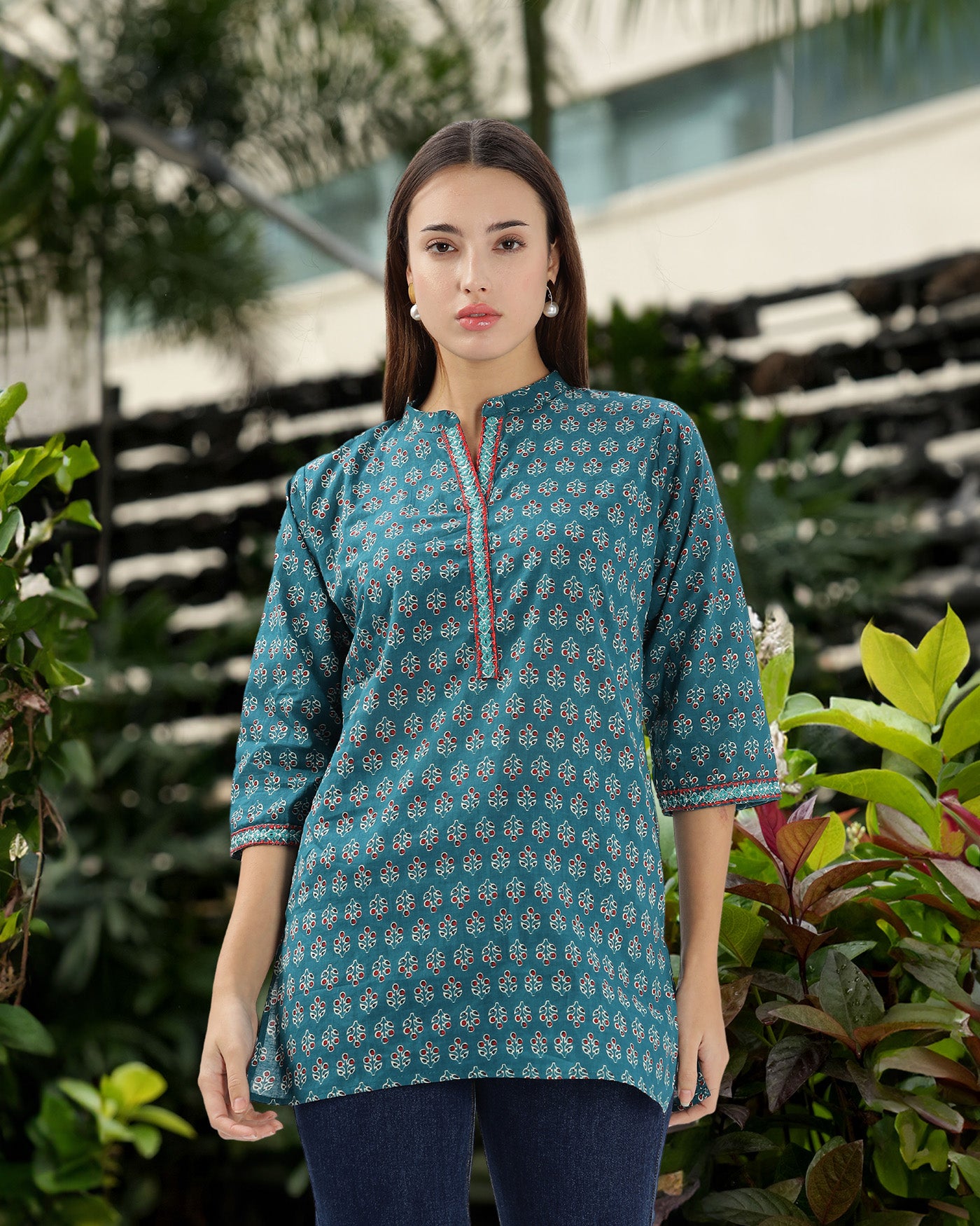 OJASWITA Blue Short Kurti