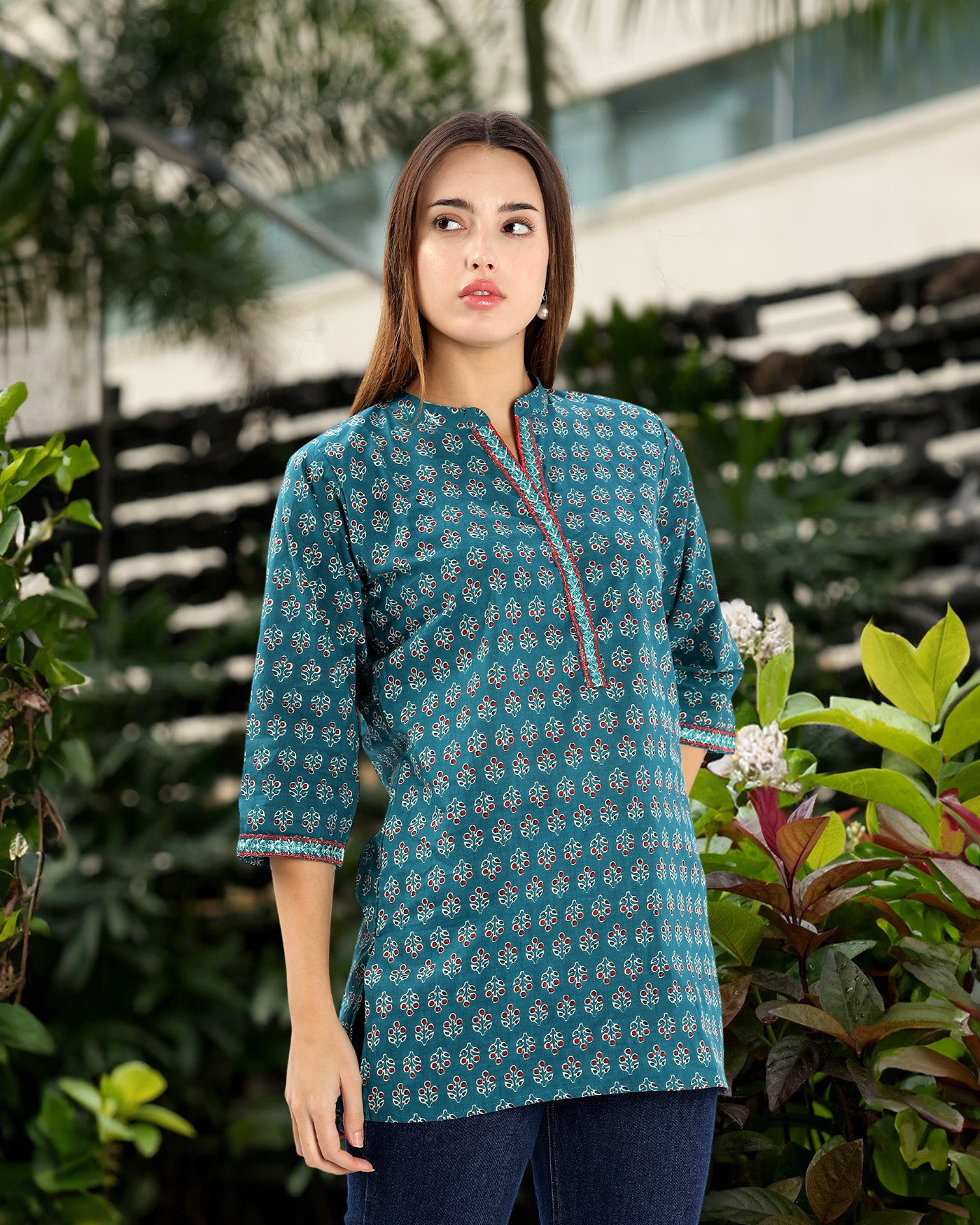OJASWITA Blue Short Kurti