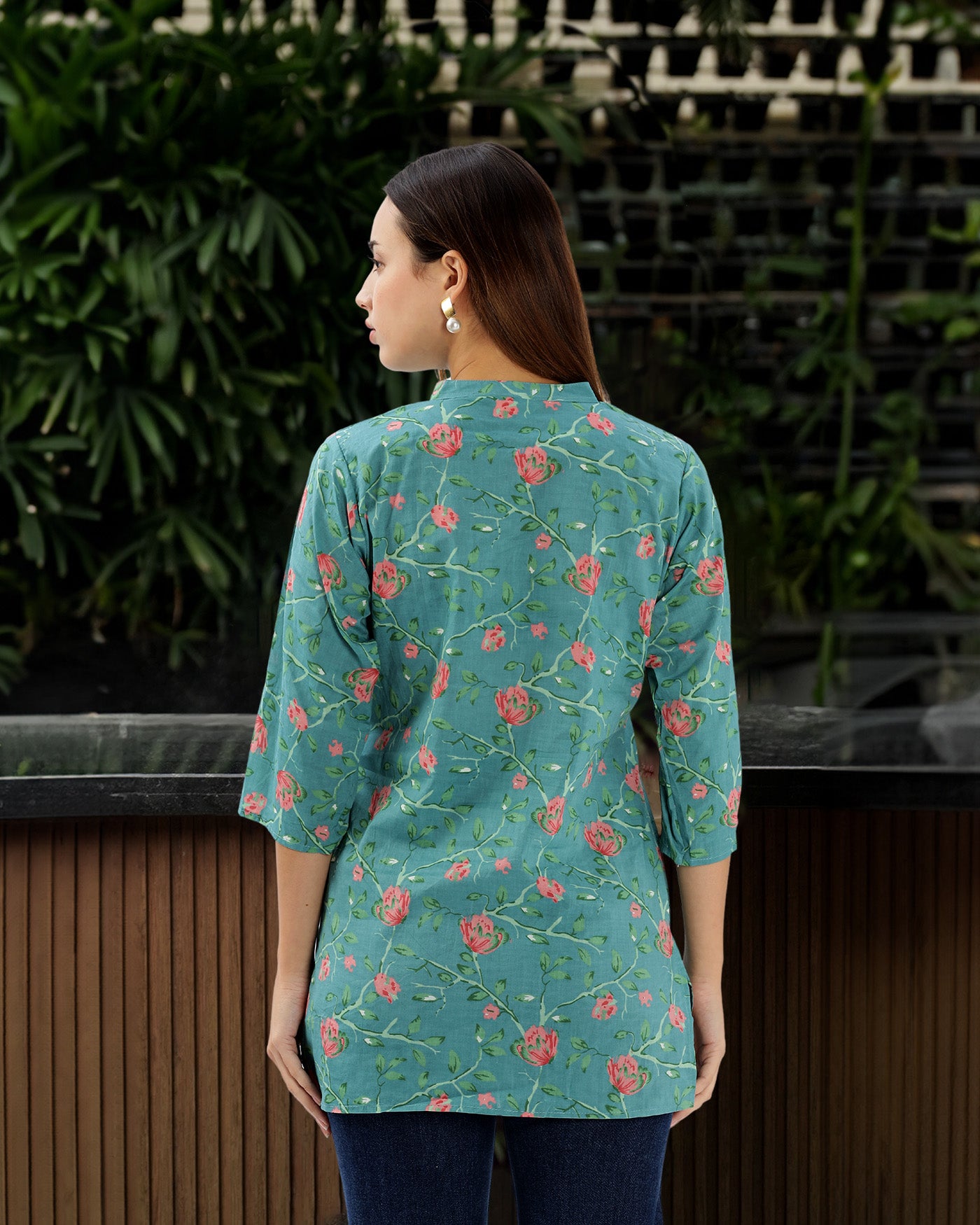 OJASWITA Green Short Kurti