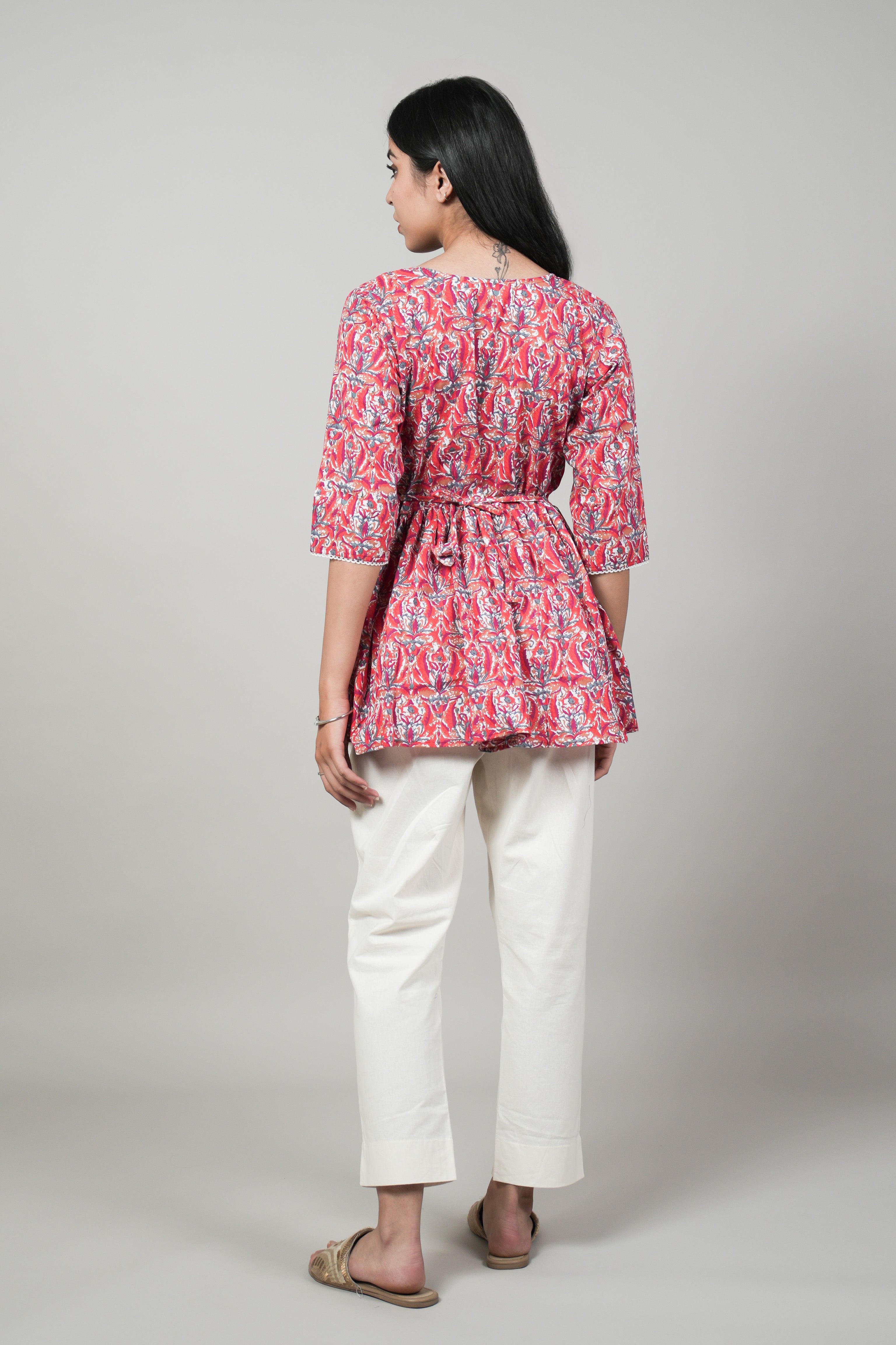 OJASWITA Orange Short Kurti