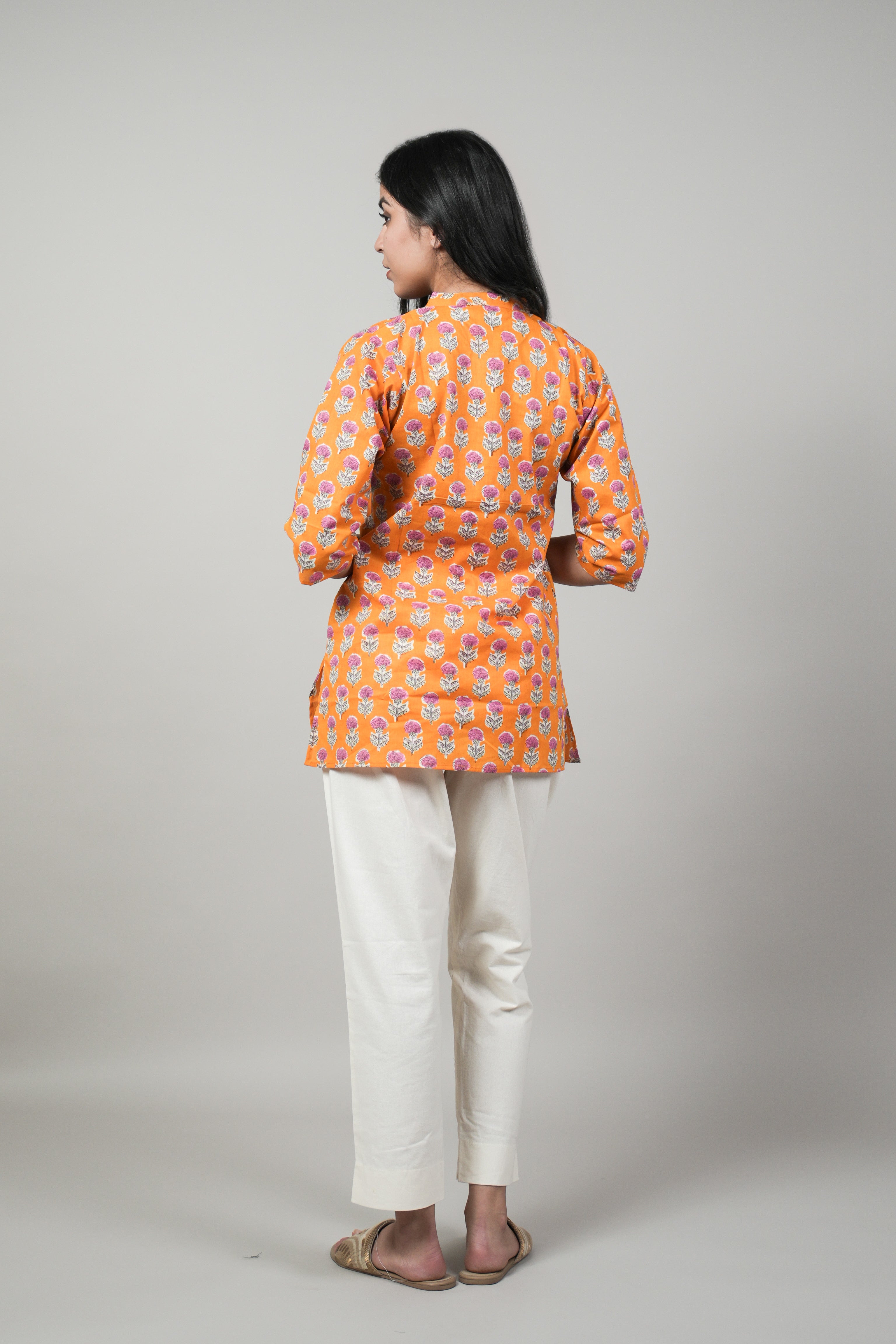 OJASWITA Yellow Short Kurti