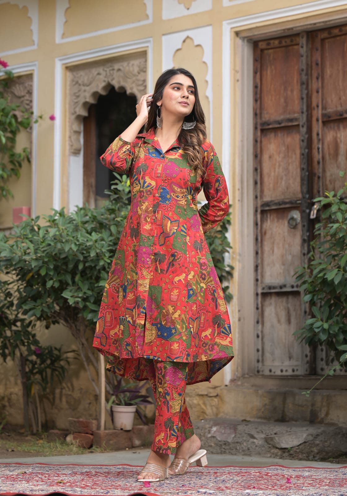 OJASWITA Flora Fauna printed Kurti set