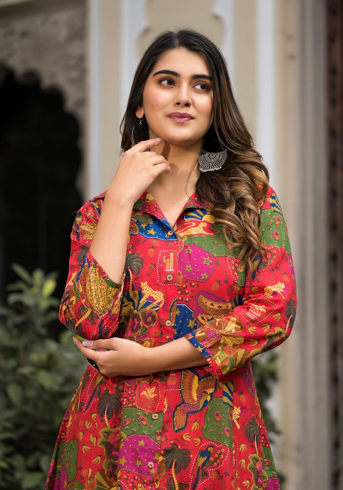 OJASWITA Flora Fauna printed Kurti set