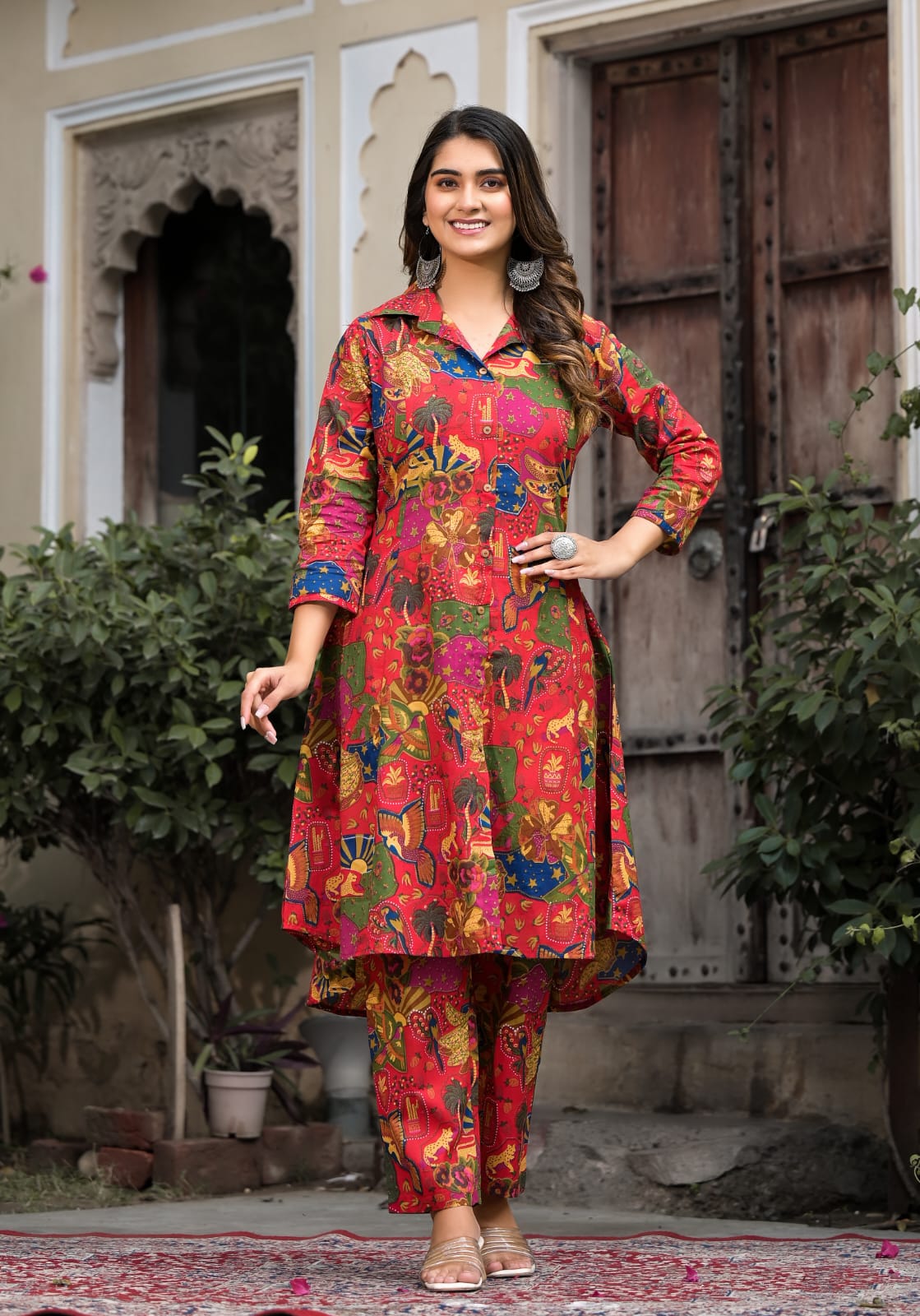 OJASWITA Flora Fauna printed Kurti set