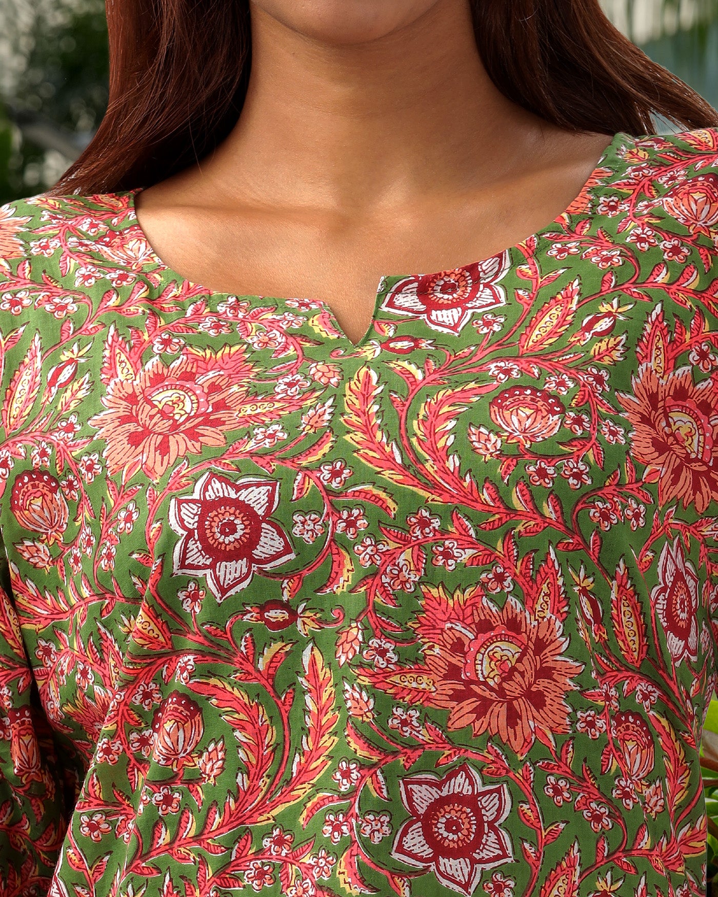 OJASWITA Green Short Kurti