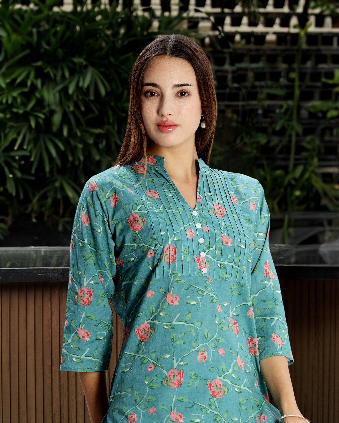 OJASWITA Green Short Kurti