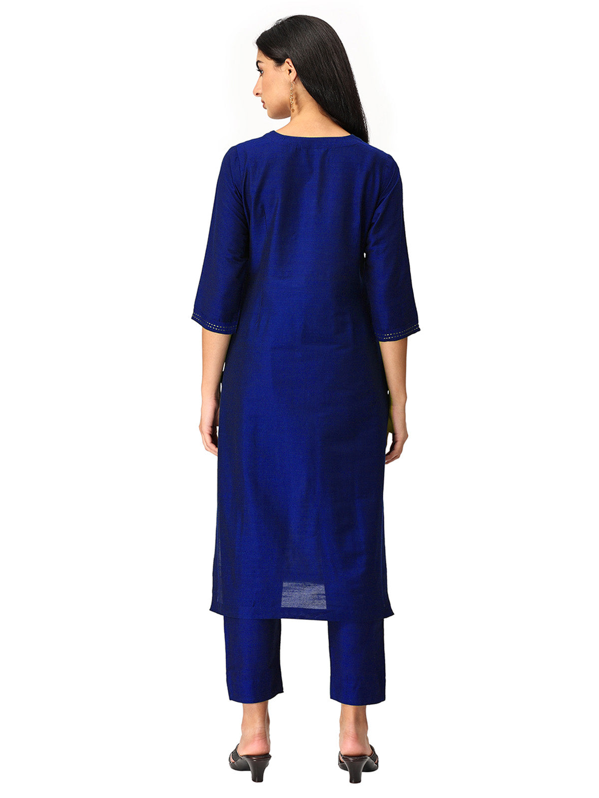 INAKSHINI Straight Royal Blue Kurti Set