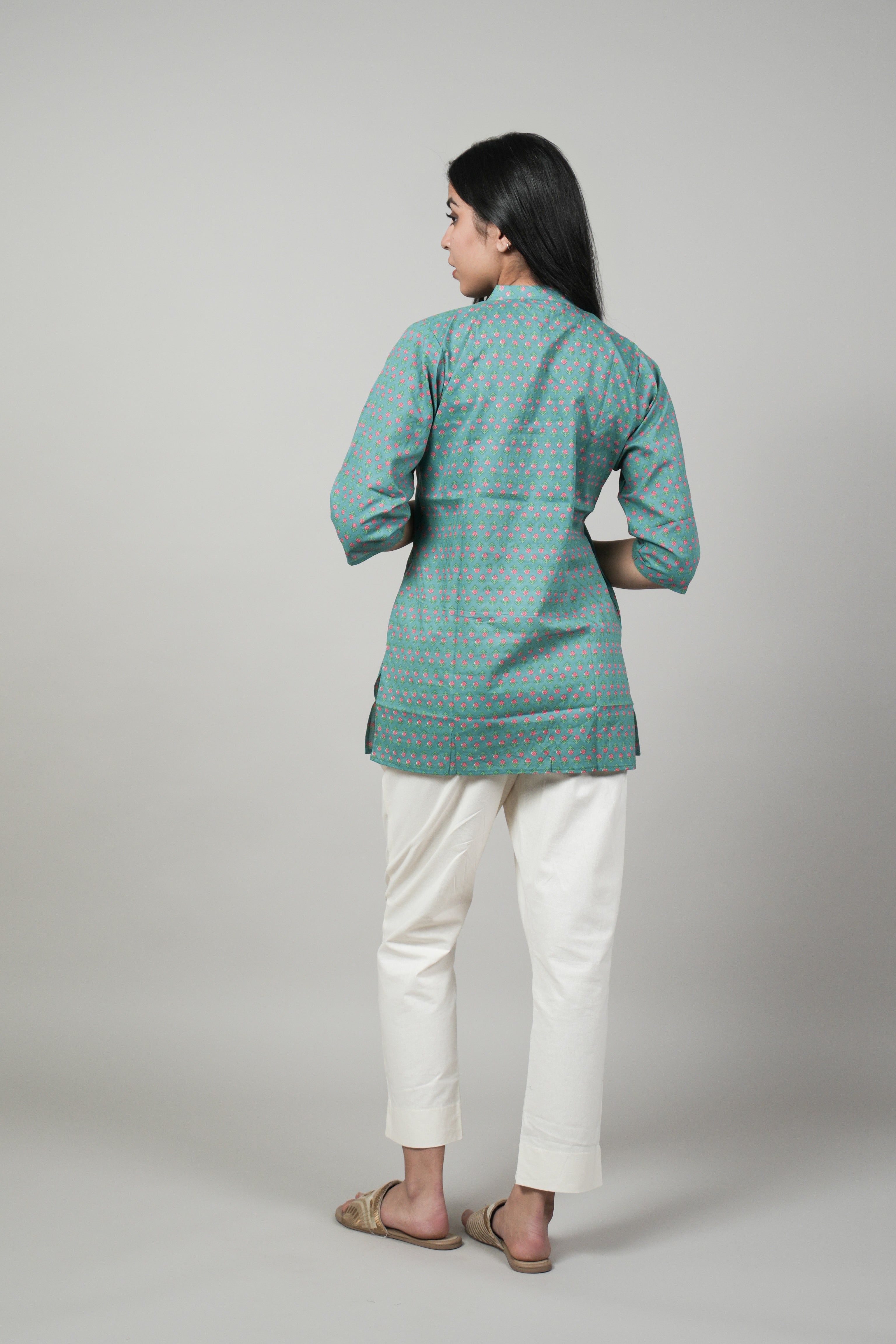 OJASWITA Green Short Kurti