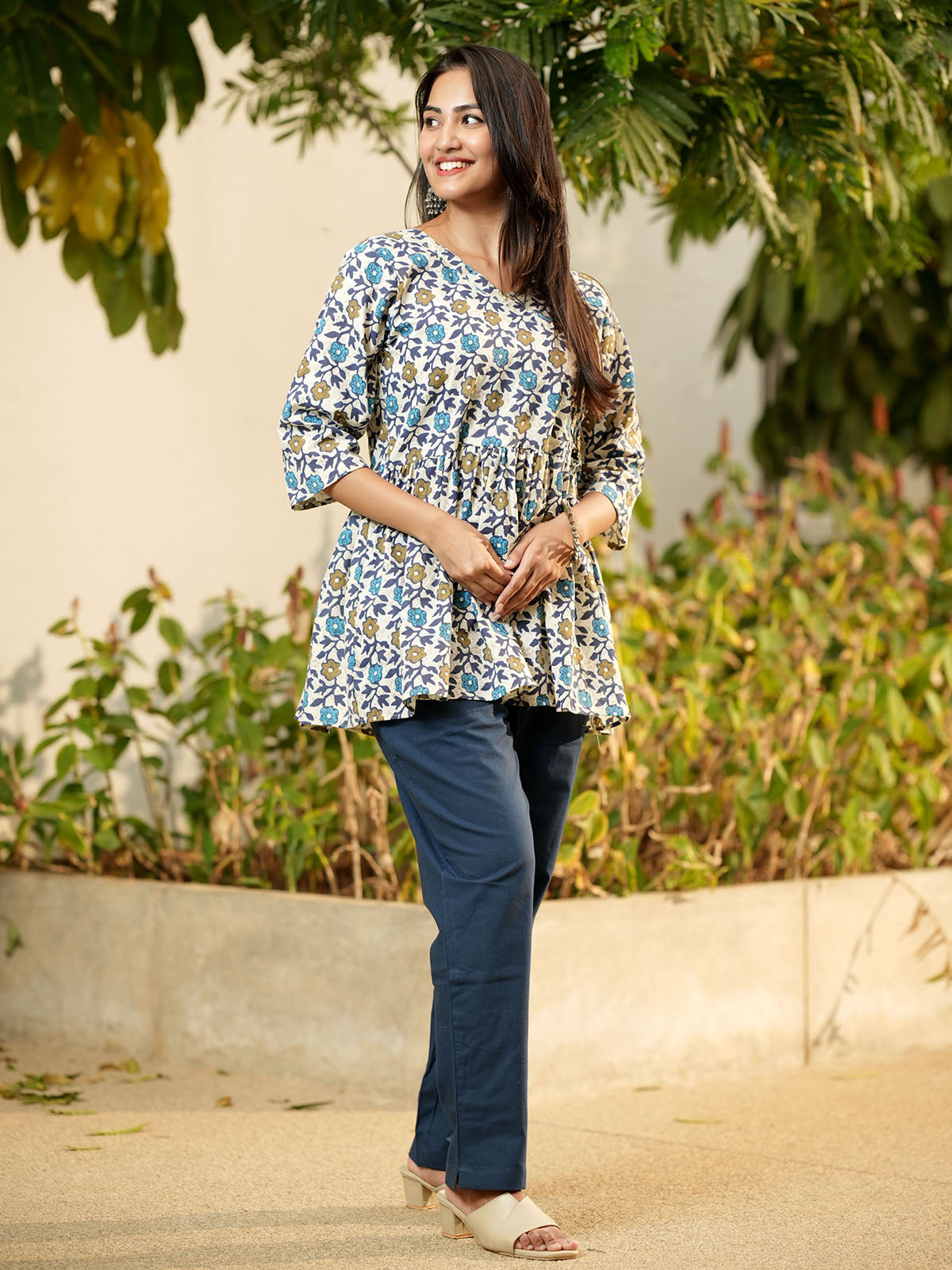 OJASWITA Blue Short Kurti