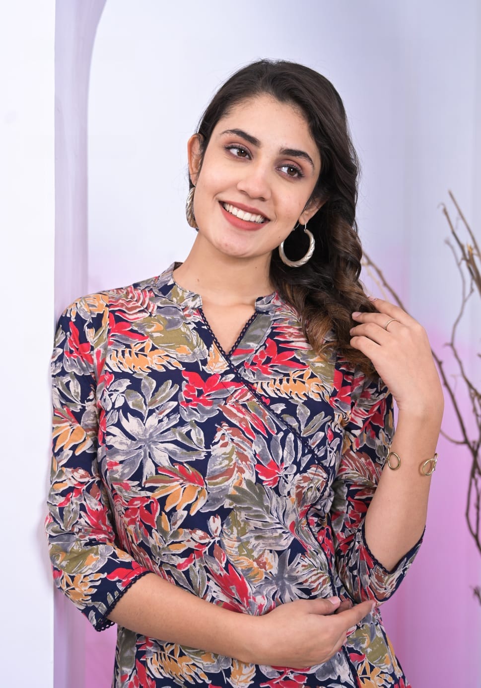 OJASWITA Angrakha Multicolor Kurti Set