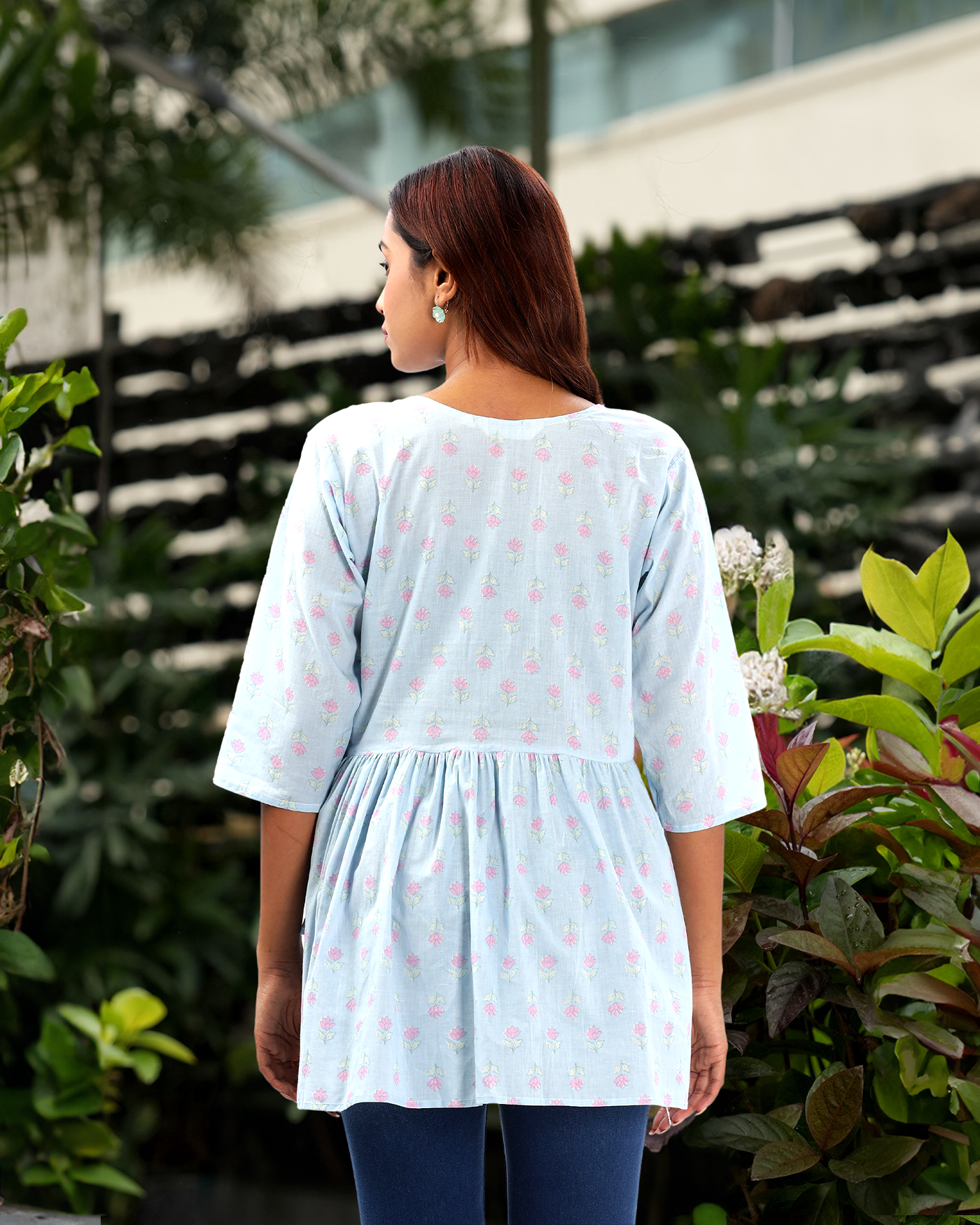 OJASWITA Mint Green Short Kurti