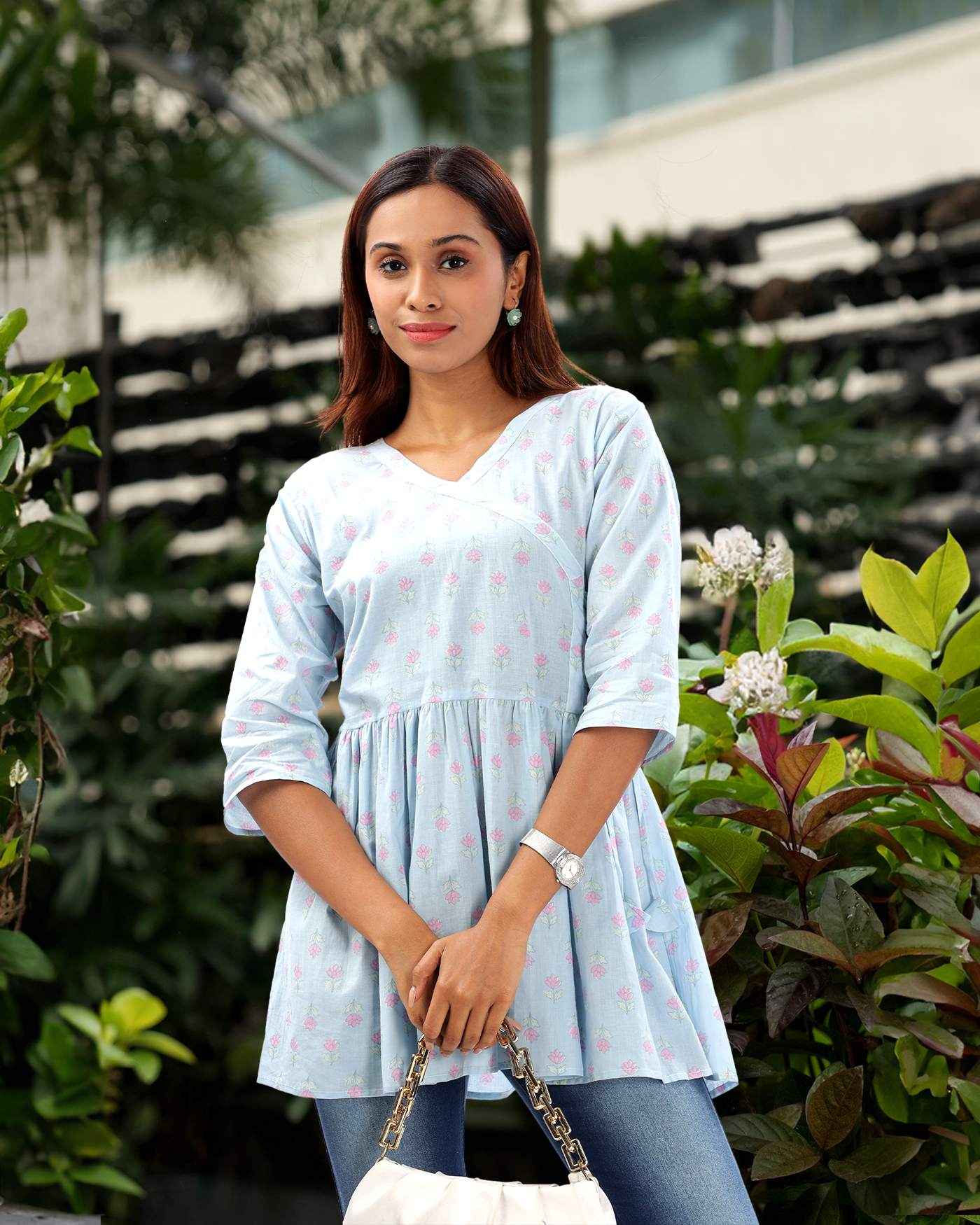 OJASWITA Mint Green Short Kurti