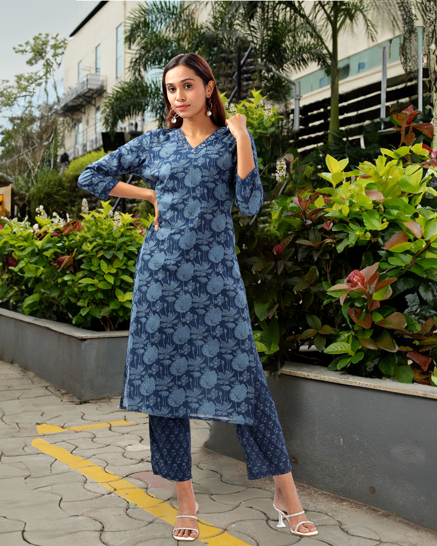 OJASWITA Blue Kurti Set