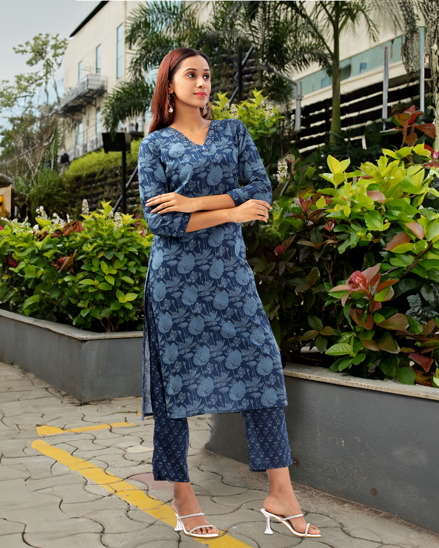 OJASWITA Blue Kurti Set