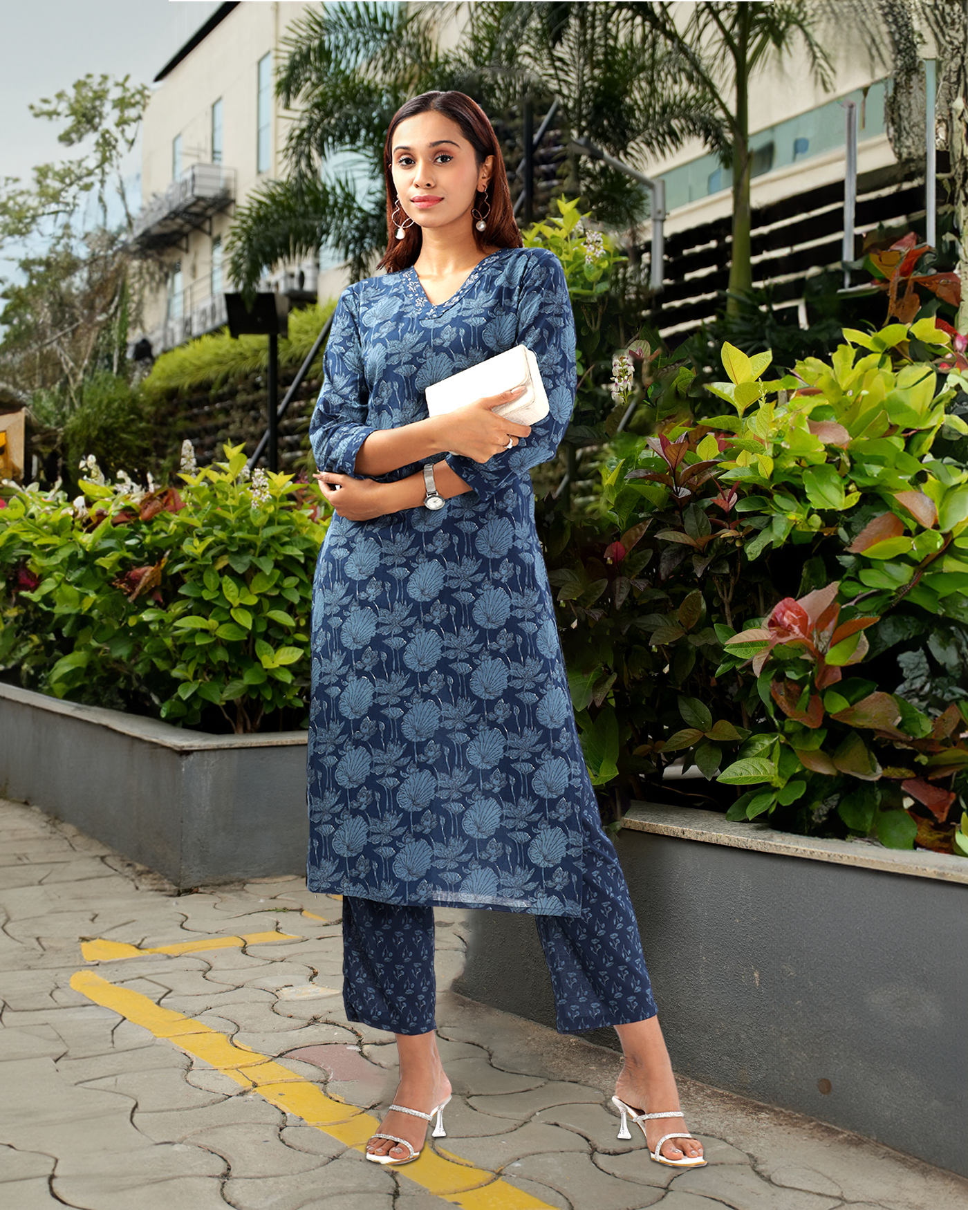 OJASWITA Blue Kurti Set